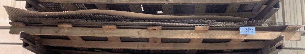Lot of (1) Pallet Misc Expanded Metal, Full Sheets of Perforated Metal