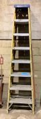 Lot-(2) 8' Fiberglass Step Ladders