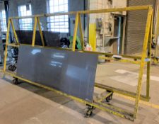 Double Sided Portable Sheet Stock Cart, 13' Long x 63