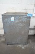 Single Door Galvanized Storage Cabinet w/ Contents
