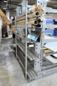 Lot-Various Hinges, Trims, etc. on Back Rack, (Sheet Stock Not Included), (Rack Not Included)