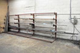 Lot-Various Angle, Flat and Tube Stock on (1) Rack, (Rack Not Included)