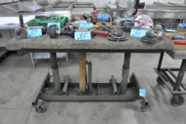 Portable Foot Operated Hydraulic Lift Table, (Contents Not Included),(Not to Be Removed Until Empty)