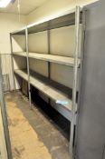 Lot-(2) Sections Metal Shelving, (Contents Not Included)
