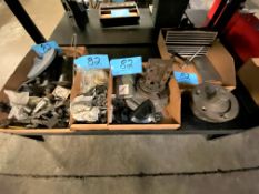 Lot-Asst'd Misc. Tooling and Parts in (4) Boxes on Lower Shelf Under (1) Bench