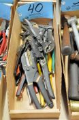 Lot-Various Snips and Channel Locks in (1) Box