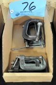 Lot-Various Small C-Clamps in (1) Box