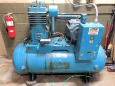 Curtis 15-HP Horizontal Tank Mounted Air Compressor, (2-Stage), 3-PH