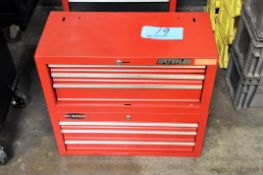 Lot-(2) 3-Drawer Tool Boxes, Red