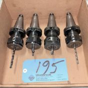 Lot-(4) CAT40 Taper Tool Holders in (1) Box