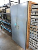 2-Door Bin Cabinet with Machinery and Shop Maintenance Contents