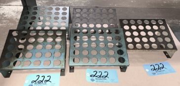 Lot-(5) Collet Stands on Lower Shelf Under (1) Table