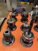Lot-(8) CAT40 Taper Tool Holders in (2) Rows
