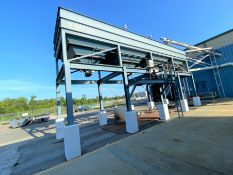 40' X 15' (4) hopper truck loading station, structural steel construction, pneumatic discharge gates