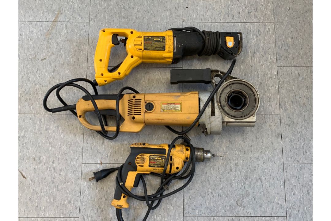 (9) Assorted Dewalt corded and cordless power tools including drills, angle grinders, and Sawzalls - Image 1 of 5