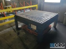 5 X 5 foot acorn table, square hole with base
