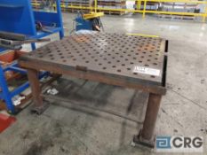 5 X 5 foot acorn table, round hole with base