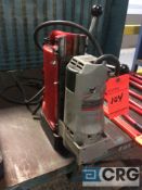 Milwaukee portable magnetic drill, 3/4 inch drill mn 4252-1 motor, mn 4203 magnetic base, 1 phase
