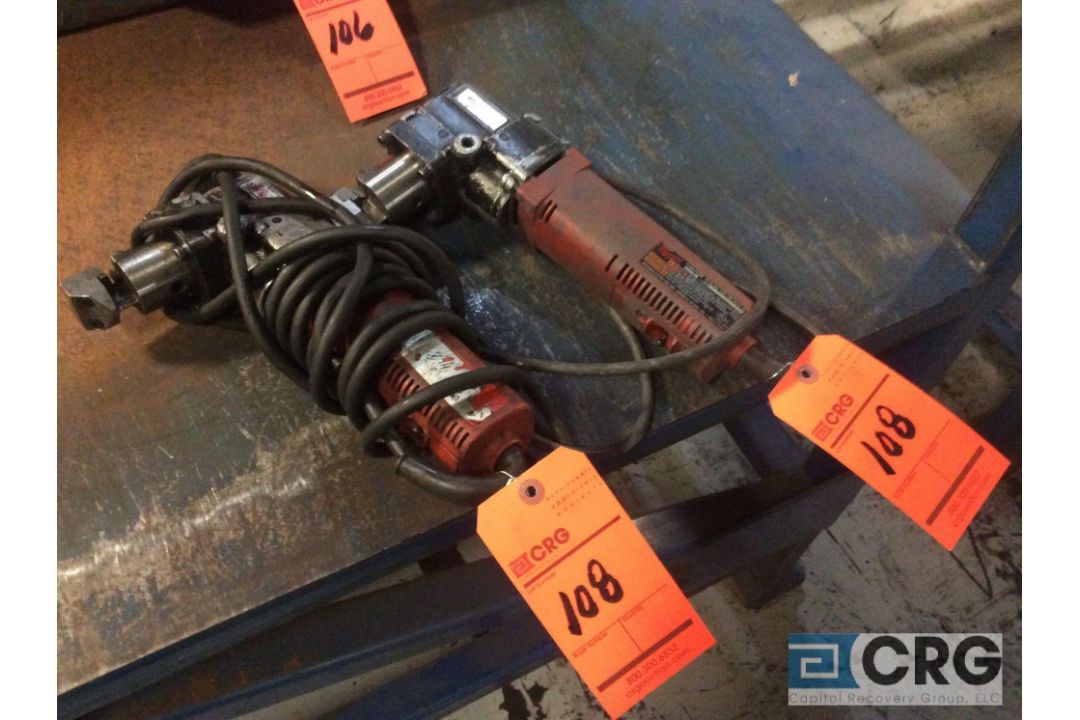 Lot of (2) Milwaukee nibblers, 10 gauge steel 3/4 mm capacity - Image 1 of 2