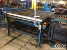 5 X 9 feet motorized comveyor table, chain drive with 2 1/2 inch rollers, with 10 foot X 36 inch