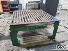 5 X 5 foot acorn table, square hole with base