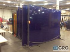 Lot asst welding curtains with frames