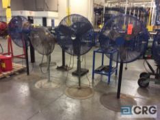 Lot of (4) pedestal shop fans