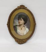 Porcelain plaque in the Berlin manner painted with 