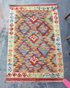 Vegetable dye wool chobi kelim, 121cm x 79cm