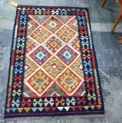 Vegetable dye wool chobi kelim, 145cm x 104cm