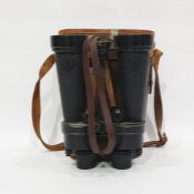 Pair of Barr and Stroud World War II naval binoculars CF41 with MOD arrow mark no. 65695 in brown