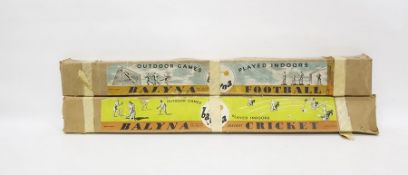 Circa 1940's Balyma indoor cricket game and indoor football game, boxed (2)