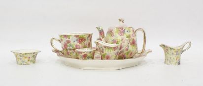 Royal Winton Chintzware early morning tea set for one 