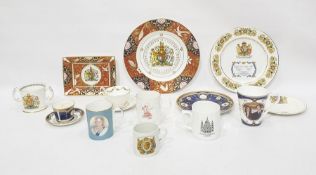 Royal Worcester commemorative porcelain plate, ERII 2007 Diamond Wedding Anniversary, quantity of