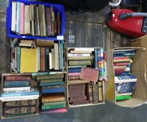 Quantity of hardback and antiquarian books including poetry, cookery, collecting, etc (5 boxes)