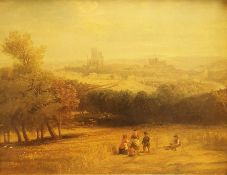 19th Century School Modern oleograph print Landscape scene