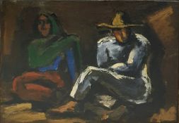 Josef Herman (1911-2000) Oil on canvas  