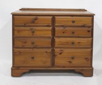 20th century pine chest of eight assorted drawers by Ducal together with a walnut chest of two short
