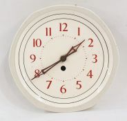 20th century wall clock with Arabic numerals to the china face