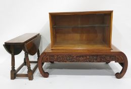 Eastern low coffee table and a teak cabinet with sliding glass doors (2)