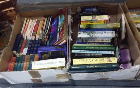 Quantity of books on gardening, topography, Nelson Classics, etc (2 boxes)