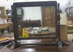 20th century oak dressing table mirror