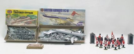 Two boxed Airfix sets, Old Britain's soldiers, Gordon Highlanders, boxed and quantity of modern