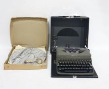 Imperial typewriter and a cheese board