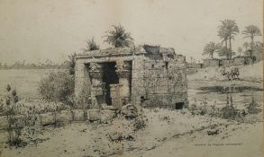 In the manner of David Roberts  Pen and ink  