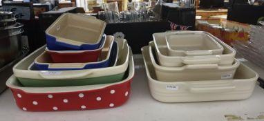 Large collection of assorted Le Creuset and other ceramic baking dishes (10) Condition ReportSee