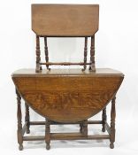 20th century oak gateleg table and a Pembroke table (2)