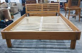 20th century suite of bedroom furniture to include king size bed frame, chest of three drawers and