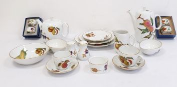 Collection of Royal Worcester Evesham pattern dinnerware to include dinner plates, soup plates, side