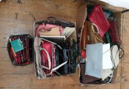 Large quantity of vintage and later handbags and a quantity of purses and wallets (3 boxes)